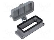 Enclosure for connectors: HDC; size 16B; Han® B; IP65; with cover HARTING