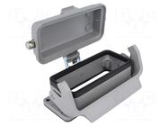 Enclosure for connectors: HDC; size 16B; Han® B; IP65; with latch HARTING