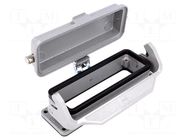 Enclosure for connectors: HDC; size 24B; Han® B; IP65; with latch HARTING