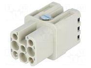 Connector: HDC; contact insert; female; 10A; 50V; Han® D; PIN: 8 HARTING