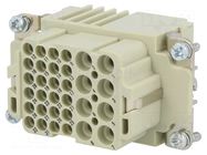 Connector: HDC; contact insert; female; 10A,16A; 160V,230V HARTING