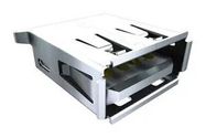 USB CONN, 2.0 TYPE A, R/A RCPT, 4POS, TH