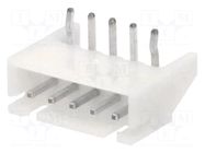 Connector: wire-board; socket; male; PIN: 5; XH; 3A; 250V; angled 90° JST