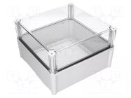Enclosure: multipurpose; X: 278mm; Y: 278mm; Z: 180mm; SOLID; grey FIBOX