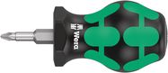 355 PZ Pozidriv-head Stubby/carburetor screwdriver, PZ 1x25, Wera