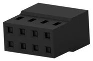CONNECTOR HOUSING, RCPT, 8POS
