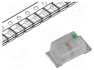 LED; green; SMD; 0603; 355÷700mcd; 3÷3.2VDC; 1.6x0.8x0.68mm; 120° OPTOFLASH