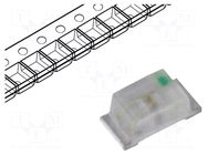 LED; green; SMD; 0603; 355÷700mcd; 3÷3.2VDC; 1.6x0.8x0.68mm; 120° OPTOFLASH