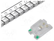 LED; green; SMD; 0805; 600÷800mcd; 2.8÷3.4VDC; 2x1.25x0.68mm; 120° OPTOFLASH