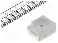 LED; SMD; 3528,PLCC2; red; 240÷350mcd; 3.5x2.8x1.4mm; 120°; 20mA OPTOFLASH