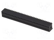 Connector: pin strips; socket; female; PIN: 64; straight; SMT; 2x32 CONNFLY
