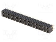 Socket; pin strips; female; PIN: 72; straight; 1.27mm; THT; 2x36 CONNFLY