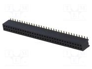 Socket; pin strips; female; PIN: 64; straight; 1.27mm; SMT; 2x32 CONNFLY