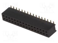 Connector: pin strips; socket; female; PIN: 32; straight; 1.27mm CONNFLY