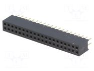 Connector: pin strips; socket; female; PIN: 40; straight; 1A; THT CONNFLY