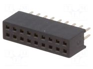 Connector: pin strips; socket; female; PIN: 18; THT; straight; 1A CONNFLY