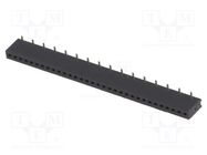 Socket; pin strips; female; PIN: 32; straight; 1.27mm; SMT; 1x32 CONNFLY
