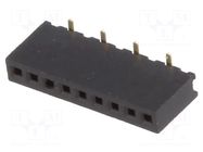 Connector: pin strips; socket; female; PIN: 9; SMT; straight; 1A CONNFLY