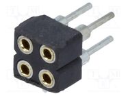 Connector: pin strips; socket; female; PIN: 4; straight; 2mm; THT CONNFLY