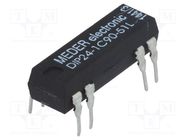 Relay: reed switch; SPDT; Ucoil: 24VDC; 0.5A; max.100VDC; Rcoil: 2kΩ MEDER