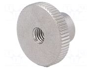 Knob; Ø: 16mm; Int.thread: M4; H: 9.5mm; stainless steel; DIN 466 ELESA+GANTER