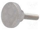 Knob; Ø: 16mm; Ext.thread: M4; 16mm; H: 9.5mm; stainless steel ELESA+GANTER