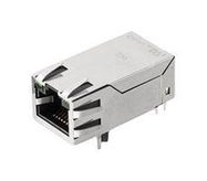 RJ45 CONN, R/A JACK, 8P8C, 1PORT, TH