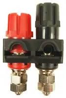 BINDING POST, 60A, BLACK/RED, NICKEL