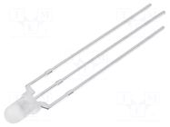 LED; blue/yellow; 3mm; 30°; Front: convex; 2.9÷3.6/1.9÷2.6VDC OPTOSUPPLY