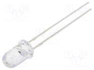 LED; 5mm; white warm; 1560÷2180mcd; 15°; Front: convex; 2.6÷3.3V OPTOSUPPLY