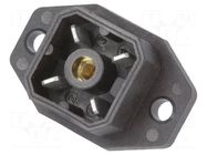 Connector: rectangular; G; socket; male; PIN: 4; 10A; 50V; IP65; black HIRSCHMANN