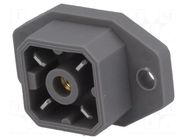 Connector: rectangular; G; socket; male; PIN: 4; 10A; 50V; IP65; grey HIRSCHMANN