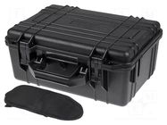 Case; tool case; black; ABS; 380x260x160mm; IP67 NEWBRAND