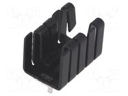 Heatsink: moulded; TO220; black; L: 19mm; W: 12.7mm; H: 12.7mm; 21K/W 