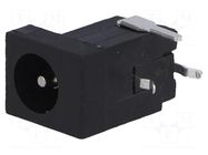 Connector: DC supply; socket; male; 5A; angled 90°; THT; black CLIFF