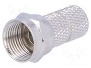 Connector: F; plug; male; twist-on; for cable; straight; RG59; 6mm YIZN Jiangsu Tengyu Electronics co.