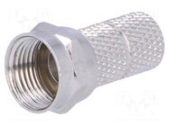Connector: F; plug; male; twist-on; for cable; straight; RG6 YIZN Jiangsu Tengyu Electronics co.