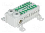 Splice terminal: distribution block; ways: 1; terminals: 16; green ENCITECH