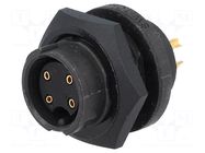 Connector: circular; socket; female; 3A; 600VAC; PIN: 4; EN3 SWITCHCRAFT