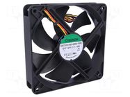 Fan: DC; axial; 12VDC; 120x120x25mm; 127.5m3/h; 34dBA; ball; 24AWG SUNON