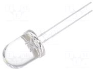 LED; white cold; 10mm; 10000÷14000mcd; 30°; Front: convex; 2.8÷4VDC OPTOSUPPLY