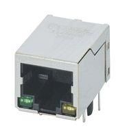 RJ45 CONN, R/A JACK, 8P8C, 1PORT, TH