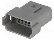 Connector: wire-wire; DT; male; plug; for cable; PIN: 12; grey; IP68 DEUTSCH