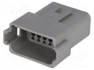 Connector: wire-wire; plug; male; DT; PIN: 12; IP68; for cable; grey DEUTSCH