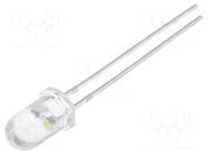 LED; white cold; 5mm; blinking; 3000mcd; 30°; 3.5÷4.8VDC; 20mA OPTOSUPPLY