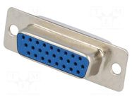 Connector: D-Sub HD; PIN: 26; plug; female; for cable; straight CONNFLY