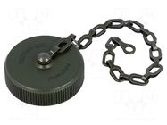 Protection cover; internal thread,threaded joint; black; MS/DS AMPHENOL