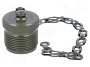 Protection cover; external thread,threaded joint; olive; MS/DS AMPHENOL