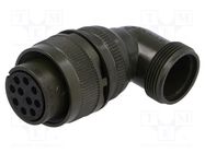 Connector: circular; plug; for cable; PIN: 10; female; soldering AMPHENOL