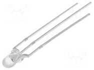 LED; red/blue; 3mm; 30°; Front: convex; 1.8÷2.6/2.9÷3.6VDC; round OPTOSUPPLY